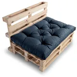 FAVRE Palettenkissen Palettenkissen Palettenauflagen PPI (Sitzkissen) blau 40 cm x 120 cm