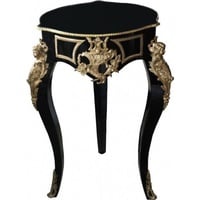 Casa Padrino Beistelltisch Barock Beistelltisch Schwarz/Gold - Antik Stil - Konsolen Tisch Barock Möbel