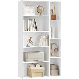 EUGAD Bücherregal 80 x 150 x 30 cm Weiß