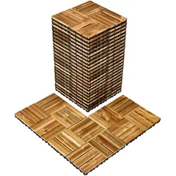 VEVOR 27x Terrassenfliesen Klickfliese Balkonfliesen Fliesen 30x30cm Holzoptik