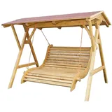DEKO VERTRIEB BAYERN Hollywoodschaukel XXL Luxus Holz Hollywoodschaukel 242x201x265 Premium Massivholz