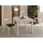 WFL GROUP Esszimmertisch 100 x 77 x 100 cm beige