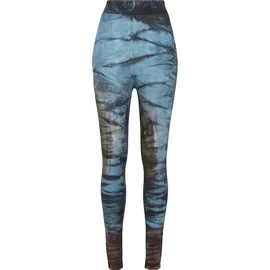 URBAN CLASSICS Cotton Tie Dye High Waist Leggings Black S