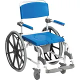 Drive Medical Dusch-Toilettenrollstuhl Aston 24" Räder blau/grau