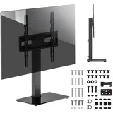 Maclean Brackets Universal-TV-Ständer 32-65 Zoll max. 40kg VESA 400x400 Schwarz Glas/Kunststoff/Stahl
