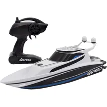 Silverlit 4SPEED ferngesteuertes Schnellboot – 2,4 GHz – Weiß und Schwarz – 34 cm