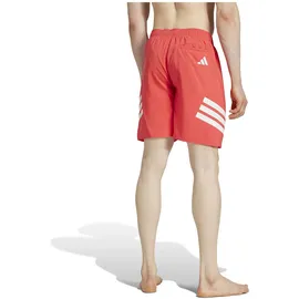 Adidas 3-Streifen 8-Inch Badeshorts Semi Lucid Red / White S