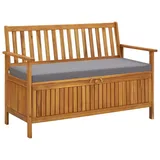 vidaXL Gartenbank mit Stauraum 120 cm Massivholz Akazie