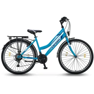 Talson 28 Zoll Damenrad 21Gang 28" Damen Fahrrad Türkis mit Beleuchtung nach STVZO