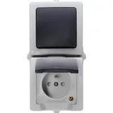 Heinrich Kopp Schuko-Steckdose Aufputz grau 1 St.