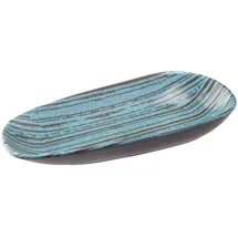 APS CANCUN Teller 34 x 15,5 cm türkis/braun