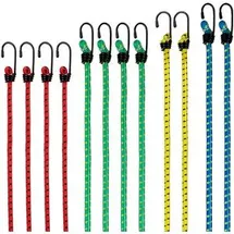 Pretex Spanngummi mit Haken in 4 Längen - hochbelastbare mehrfarbige Gepäckspanner - Expander mit Haken - Spanngurte mit Haken Set - Ladungssicherung für unterschiedliche Gepäckarten