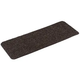 Kettelservice-Metzker Stufenmatte Treppenteppich Tulus Rechteckig Aufleger selbstklebend 60x25cm Kaffeebraun 15 Stück