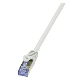 Logilink 15m Cat7 S/FTP Netzwerkkabel, Patchkabel 15.00m Grau vergoldete Steckkontakte, Flammwid