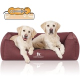 Knuffelwuff Tierbett Hundebett Leon, Orthopädisch rot 85 cm x 120 cm