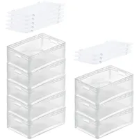 Proregal SuperSparSet 8x Transparenter Eurobehälter LightLine mit offenem Griff
