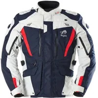 Furygan Apalaches Evo, Textiljacke wasserdicht - Dunkelblau/Hellgrau/Rot - 3XL