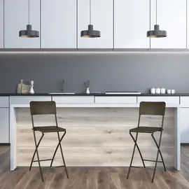 Relaxdays Barhocker klappbar 44 x 115 x 63 cm Braun