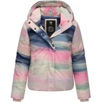 Ragwear Damen wasserdichte und atmungsaktive Winterjacke warme modische Outdoorjacke mit modischem Farbverlauf Amarrena YOUMODO Ecru Gr. S - S