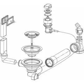 Franke 112.0006.251 ABC Ablassventil 3 1/2 Zoll 1 Ersatzsiebkorbventil Exzenter/Notebook/Abfluss