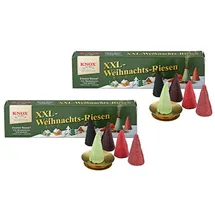 Knox XXL 2er Set Räucherkerzen - Weihnachtsriesen mit Räucherschale - Menge: 10 Stück - Made in Germany
