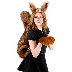 Elope Kostüm XXL Eichhörnchenschwanz, Plüschiges Accessoire für Karneval und Mottoparty in Übergröße braun
