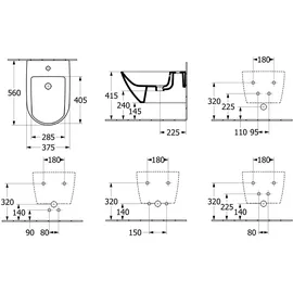 Villeroy & Boch Subway 3.0 Bidet, wandhängend Stone White
