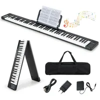 Costway Keyboard Piano 61 Tasten, tragbares Elektronisches Klavier inkl. Tragetasche, schwarz