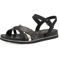 TAMARIS Damen Sandalen 1-28145-42 Schwarz 098 Black Comb Textil/Sy... 38