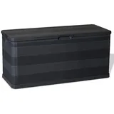 furnicato Gartenbox Schwarz 117×45×56 cm