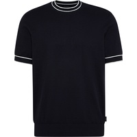 BUGATTI T-Shirt, Kontraststreifen, für Herren, 390 marine, XXL,