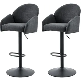 Hela Barhocker HOLLY 51,5 x 96 x 53 cm Grau/Schwarz