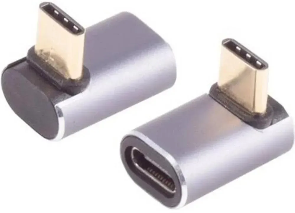 USB-C 90° Winkeladapter, 40 Gbps, Bidirektionale Datenübertragung, vertikal, oben/unten