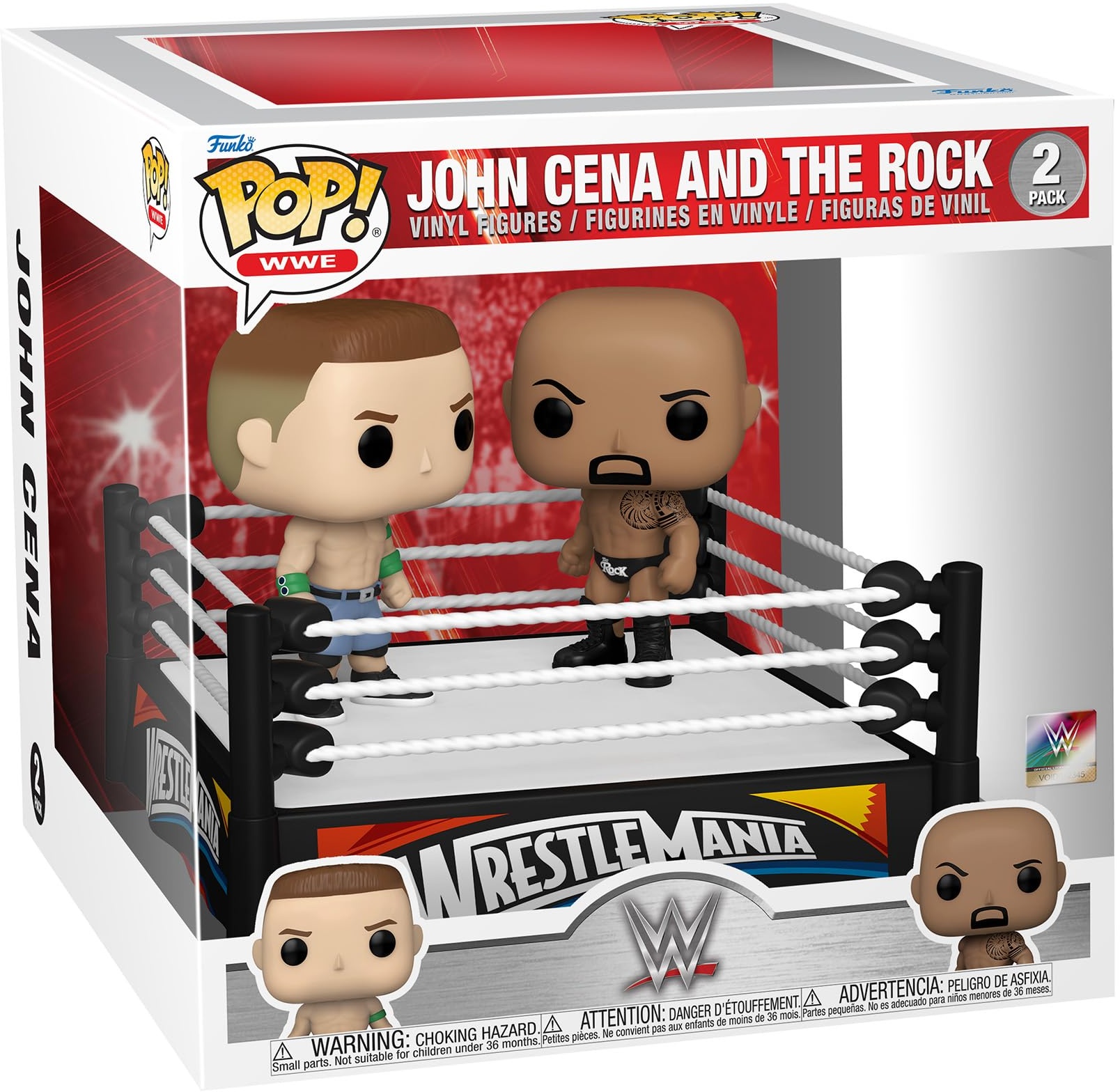 Funko Pop! Moment: WWE - John Cena Vs Rock - (2012) - Vinyl-Sammelfigur - Geschenkidee - Offizielle Handelswaren - Spielzeug Für Kinder und Erwachsene - Sports Fans - Modellfigur Für Sammler