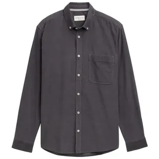 TOM TAILOR Langarmhemd Regular Fit Cordhemd mit Brusttasche grau XXXL