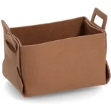 Zeller Aufbewahrungskorb Filz 18 x 13 x 11 cm cognac