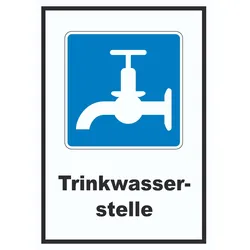 Trinkwasser Symbol und Text A2 (420x594mm)