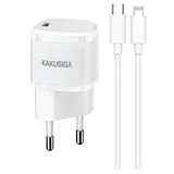 KAKU USB-C PD 20W 3A Ladegerät Ladeadapter Quick Charge 3.0 + Kabel TYP C zu IPHONE weiß