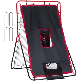 Vevor Baseball- und Softball-Rebounder-Netz, 3,5 x 4,5 Fuß 2-in-1 Switch Hitter Pitch Trainer, PitchBack Baseball Pitching Return Trainer Nest, Bounce Back Net für Feld-/Wurfübungen,