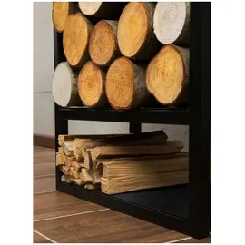 Cook King Kaminholzregal ATOS Metall 120 x 40 x 20 cm Schwarz