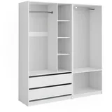 Vicco Kleiderschrank Elmo Weiß, 100 x 200 cm Set mit 2 Teile