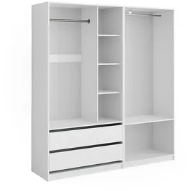 Vicco Kleiderschrank Elmo Weiß, 100 x 200 cm Set mit 2 Teile