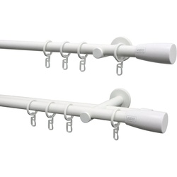 Gardinenstangen-Endstück Endstück Konus für Ø 20 mm, SCHÖNER WOHNEN LAMINAT, (2-St), Serie Einzelprogramm Leon Ø 20 mm weiß