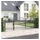 vidaXL Gartentor mit gewölbtem Oberteil 4 x 1,25 m Grau/ Stahl