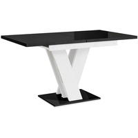 MEBLINI Esstisch Ausziehbar - Esszimmertisch Modern - Küchentisch - Säulentisch - Ausziehtisch - Dining Table - Esszimmertische - 120-160x80x75cm...