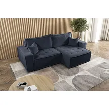 kaiser möbel L-förmiges Bohoo-Ecksofa mit Schlaffunktion Graphit Rechts