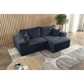 kaiser möbel L-förmiges Bohoo-Ecksofa mit Schlaffunktion Graphit Rechts