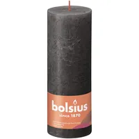 Bolsius Rustik Stumpenkerze 19 x 6,8 cm stürmisches grau