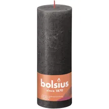 Bolsius Rustik Stumpenkerze 19 x 6,8 cm stürmisches grau