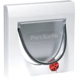 PetSafe Staywell Manuelle Katzenklappe Klassik mit 4 Verschlussoptionen, Einschließlich Tunnel, Für Haustiere bis 7 kg, Weiß, 1 Stück (1er Pack)